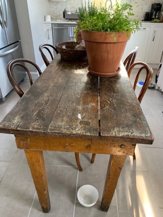 Gorgeous patina antique Danish farm table