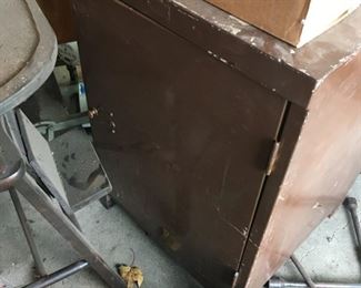 . . . a nice metal cabinet -- industrial is way in right now.