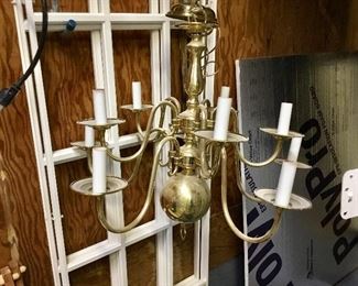 Brass chandelier 