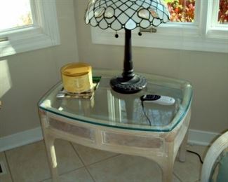 The other end table. (not the lamp)