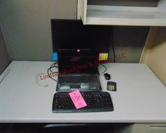 Dell laptop w/ mouse & keyboard, flat monitor, no password
