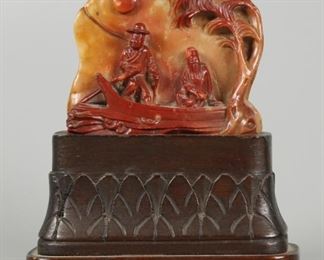carved Chinese soapstone seal, possibly Republican period