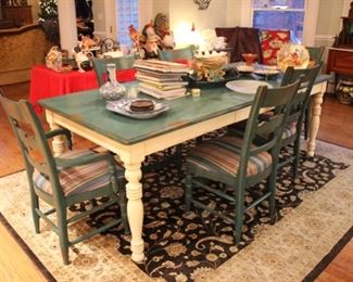 Thomasville painted kitchen table & chairs