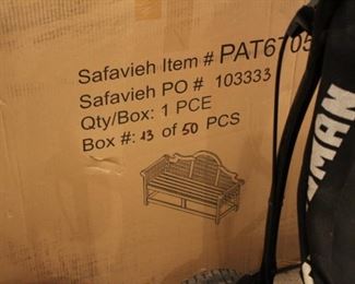 Safavieh lutyens bench - new in box (not assembled)