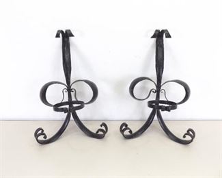 Antique Wrought Iron Wall Sconces
