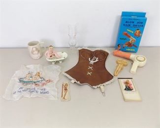 Lot of Vintage Risque Novelty Items
