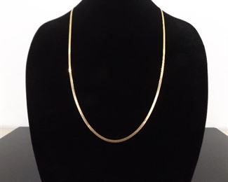 14k Yellow Gold Herringbone Necklace
