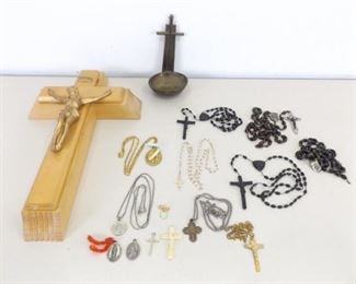 Lot of Vintage Rosaries, and Other Catholic/Christian etc. Items

