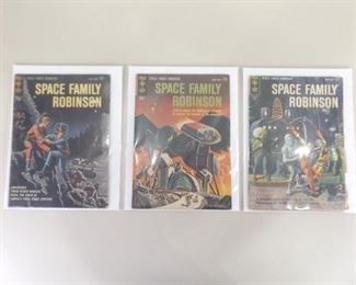 Gold Key Space Family Robinson Comic Books #1, #2, and #3
