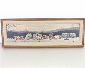 Wood Framed Norman Rockwell "Main Street Stockbridge" Print
