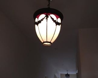 One of Two Art Deco Light Fixtures
