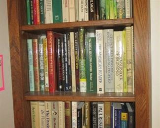 One of the several bookcases of  literature
