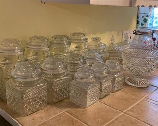 Wexford canisters and glassware