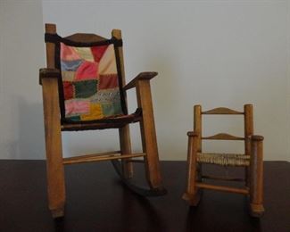 Doll Chairs. 16" and 8"