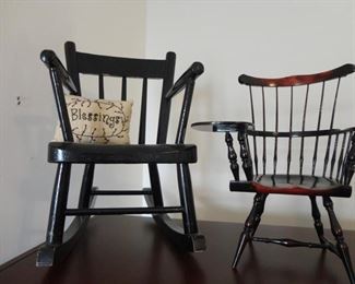 Doll Chairs. 20" and 15"
