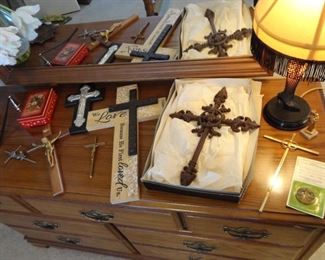 A lot of Religious items and Bibles