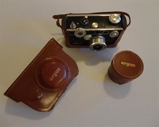 Vintage 1950's Argus Camera and lenses. 35mm