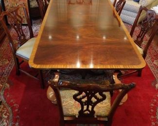 Stickley Furniture from Colony (1990's). Seats 12-14. There are 6 chairs and padded cover. (2 scratches on one end)