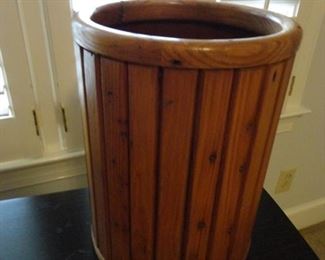 Wooden Trash Can