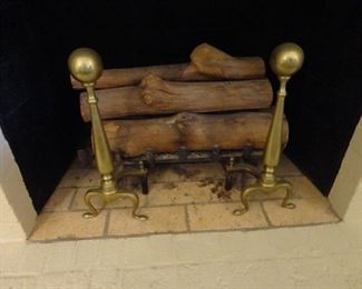 19"Brass Fire End Irons