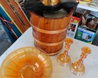 Vintage Orange Carnival Glass