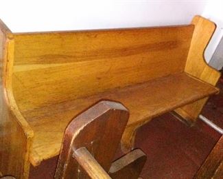 Blonde Oak Church Pew or Bench. About 6 feet long. about 7 to choose from.