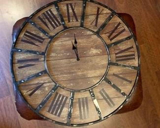Large wall clock, about 30” diameter. 