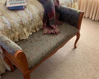 Nice upholstered bench for foot of bed