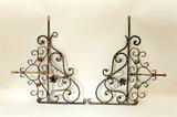 Pr of wrought iron brackets