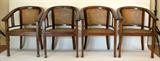 Set 4 Barrel back chairs