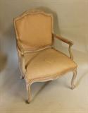 Single Bleached Wood Armchair