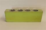 Painted Green Sugar Mold Candle Holder