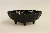 Black Glass Footed Bowl