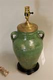 Brass and Ceramic Lamp with Handles