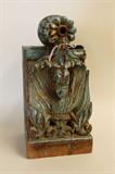 Carved Wooden Corbel with Painted Finish