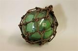 Green Glass Float in Rope Net