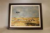 Signed Oil on Board Depicting Geese