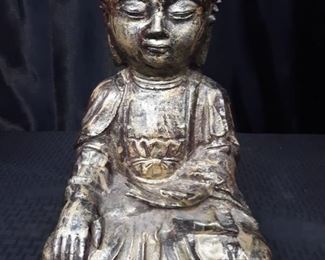 Sitting metal Buddha