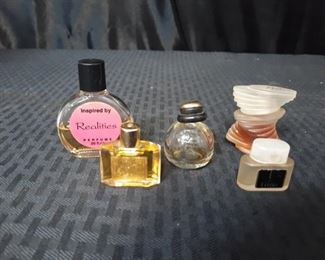 5 Vintage Mini Perfume Bottles