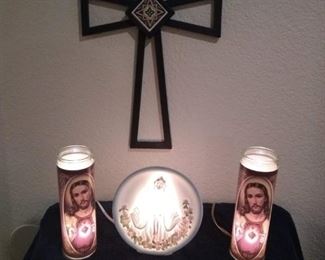 Lighted religious decor