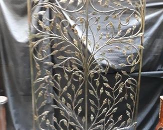 Outdoor wrought iron screen. Heavy, well forged screen.
