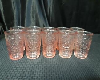 Pink Bormioli Rocco Italy tumblers
