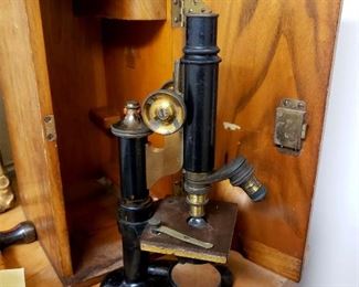#37 - Antique Bausch & Lomb Microscope with Case