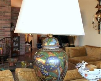 #60 - Vintage Marbro Ceramic Ginger Jar Lamp