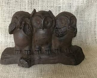 Cast Iron Owls