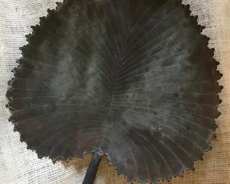 Large Rustic Metal Leaf plate/tray