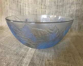 Large Glass Floral serving bowl