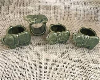 Ceramic Elephant napkin rings