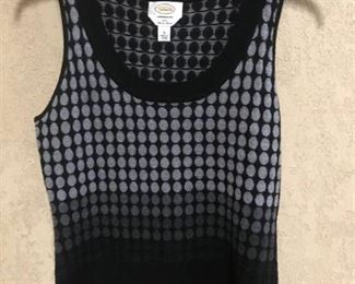 Talbot's Black/Gray Sweater Vest