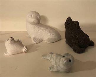Seals and sea lion figurine